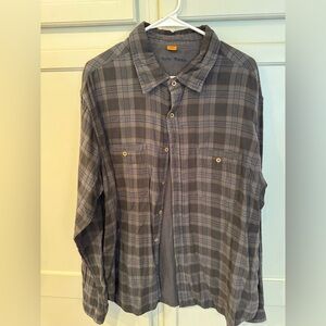 Tailor Vintage Gray Plaid Button-Up Shirt